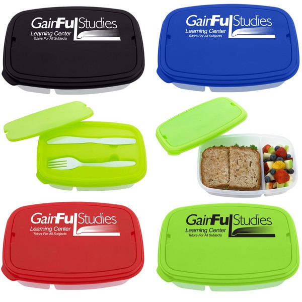 HH2126 2-Section Lunch Container With Custom Im...